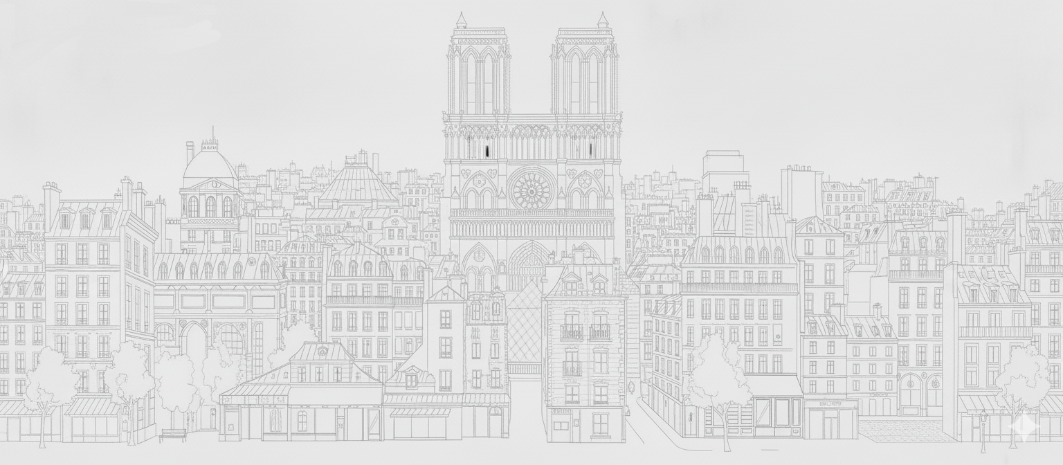 Rue de Paris avec les bureaux Delange